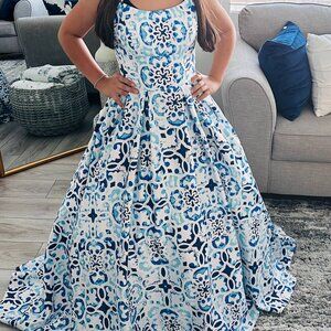Petite Long High Low Ballgown